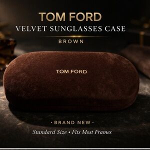 Tom Ford Velvet Sunglasses Case Brown New